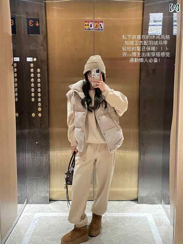 アウター ダウン ベスト ダウン ベスト レディース 冬 スタイル 90 ホワイトダックダウン ゆったり 暖かい アウター スタンドカラー ジャケット