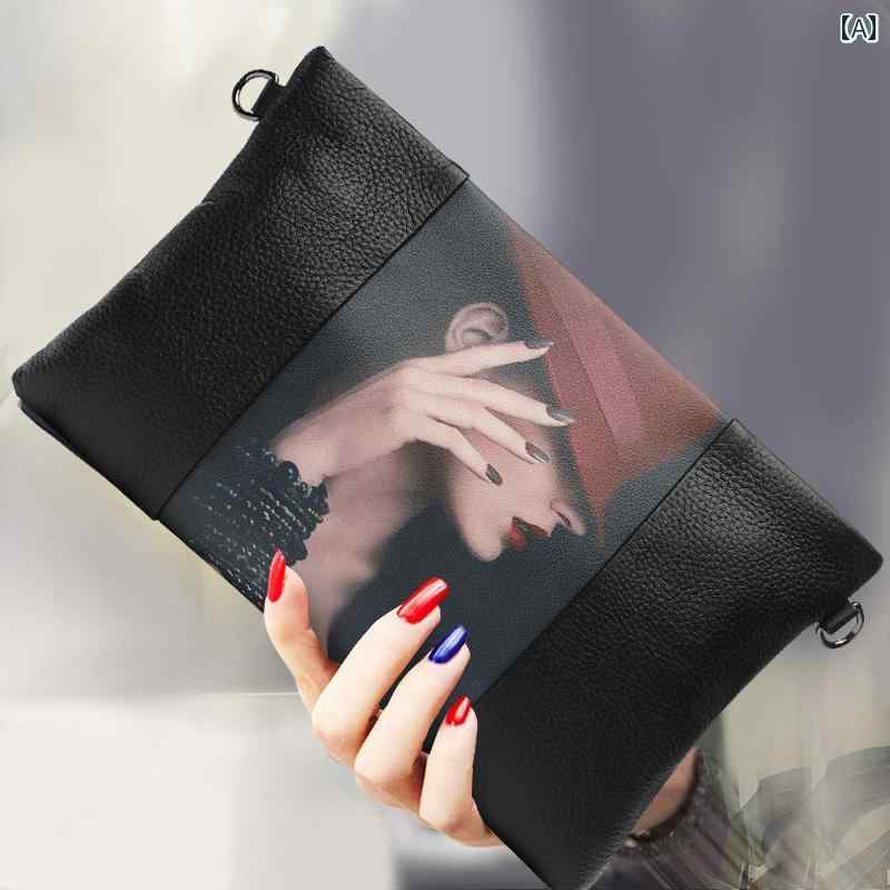 おしゃれ クラッチバッグ レディース 革 ハンドバッグ レディース クラッチバッグ大容量 ショルダー メッセンジャーバッグ ファッション エンベロープ バッグ レディースバッグ