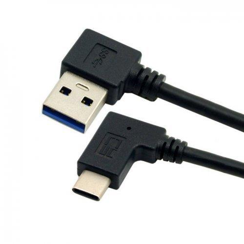 CableccリバーシブルUSB 3.1 USB - C角度付きto 90度Up Angled Aオスデータケーブル CableccリバーシブルUSB 3.1 USB - C角度付きto 90度Up Angled Aオスデータケーブル