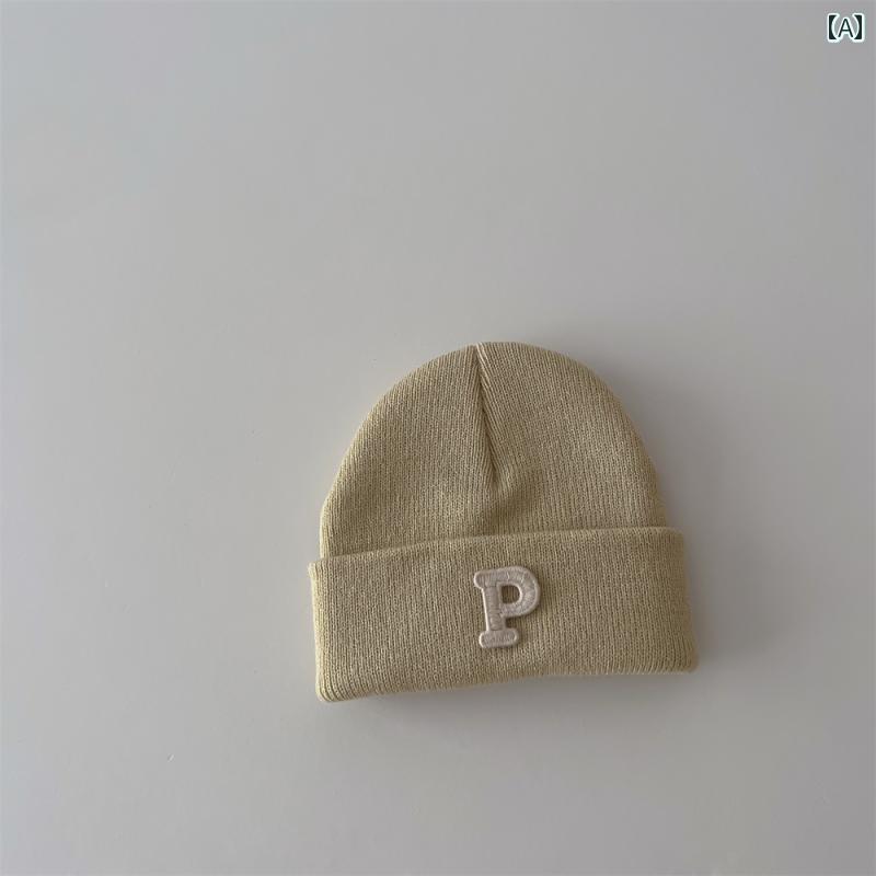ベビー用 ニット帽 かわいい ベビー 帽子 秋冬 スタイル 韓国 幼児 ニット メロン 皮 冬 シンプル バケ..