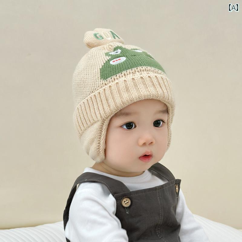 ベビー用 ニット帽 かわいい ベビー 帽子 秋冬 スタイル 男の子 赤ちゃん 1歳 耳 保護 幼児 ニット 冬 ..