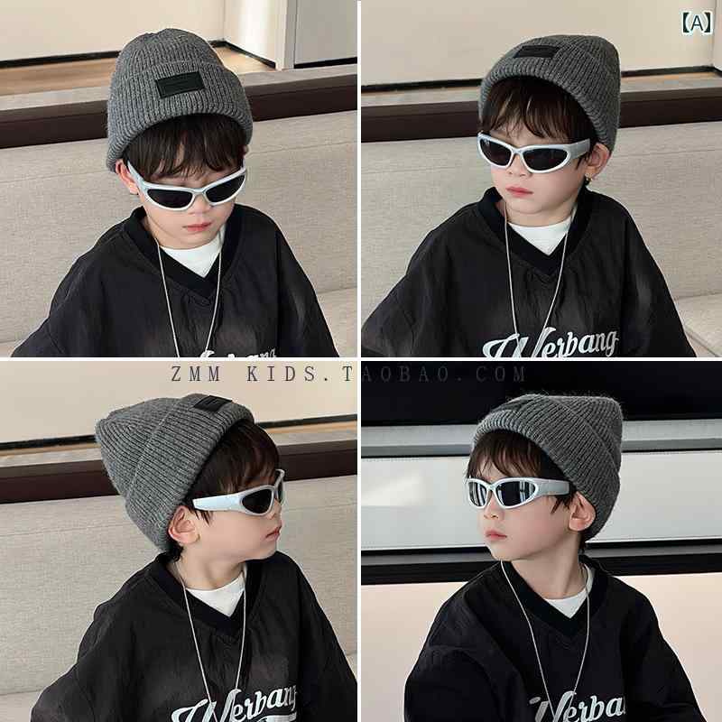 ニット帽 かわいい カジュアル 子供用 ウール 帽子 ニット 防寒 秋冬 2024 ビッグ ボーイ 宝物 リトル ..