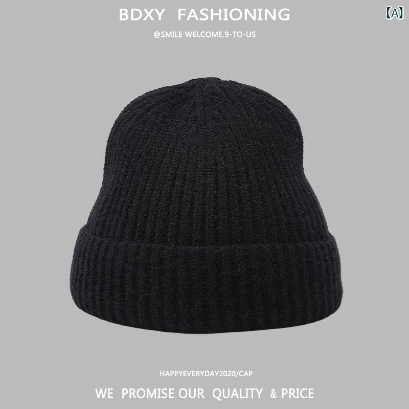 ニット帽 かわいい カジュアル 子供用 帽子 秋冬 ファッション シンプル 無地 ウール 男の子 女の子 カ..