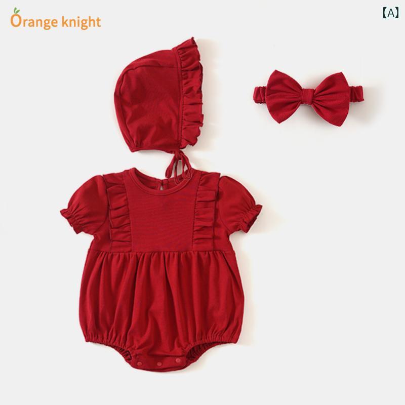 ベビー服 カジュアル スタイル 1ヶ月 ベビー 服 夏用 新生児 半袖 ジャンプスーツ セット 100日 プリンセス ロンパース 1歳 ベビーロンパース 女の子