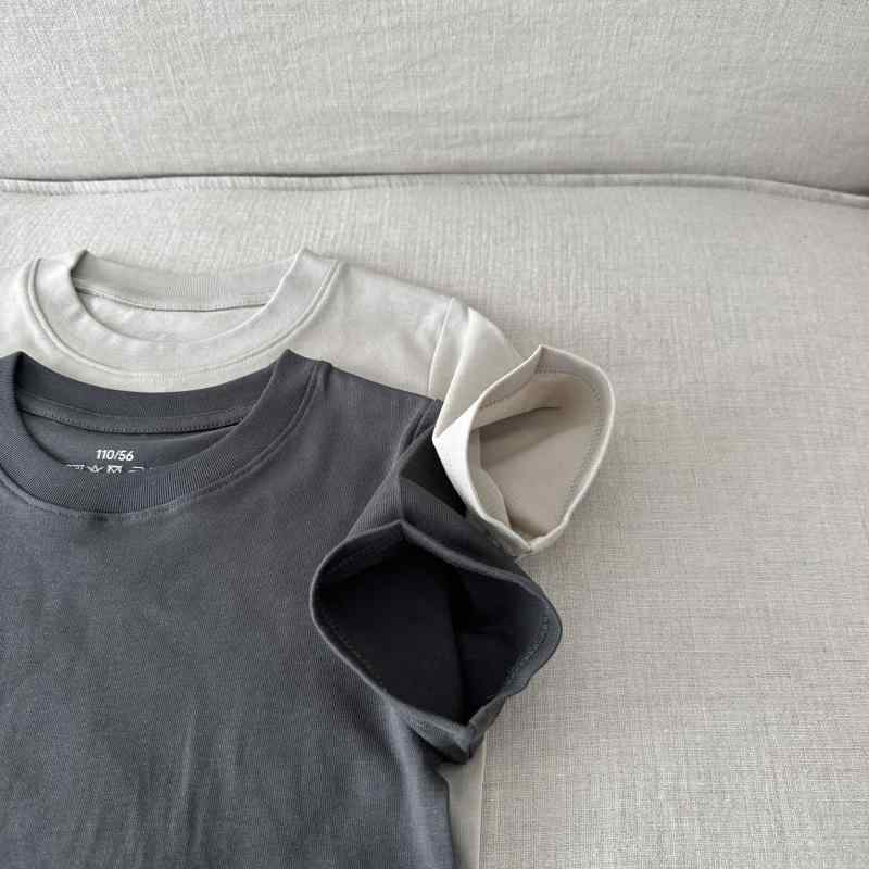 キッズ インナー シャツ 夏の新 着 子供服 子供用 コットン Tシャツ 男の子と 女の子 無地 カジュアル 半袖 ビッグ キッズ