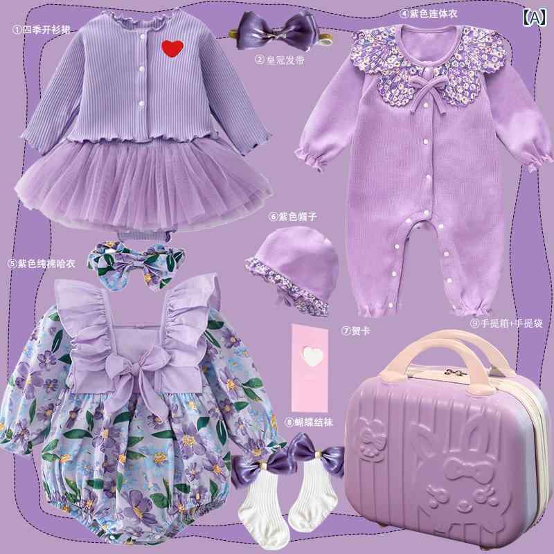 ベビー かわいい ドレス 新生児 服 ギフト ボックス セット 用品 ミーティング 赤ちゃん 女の子 満月 ..