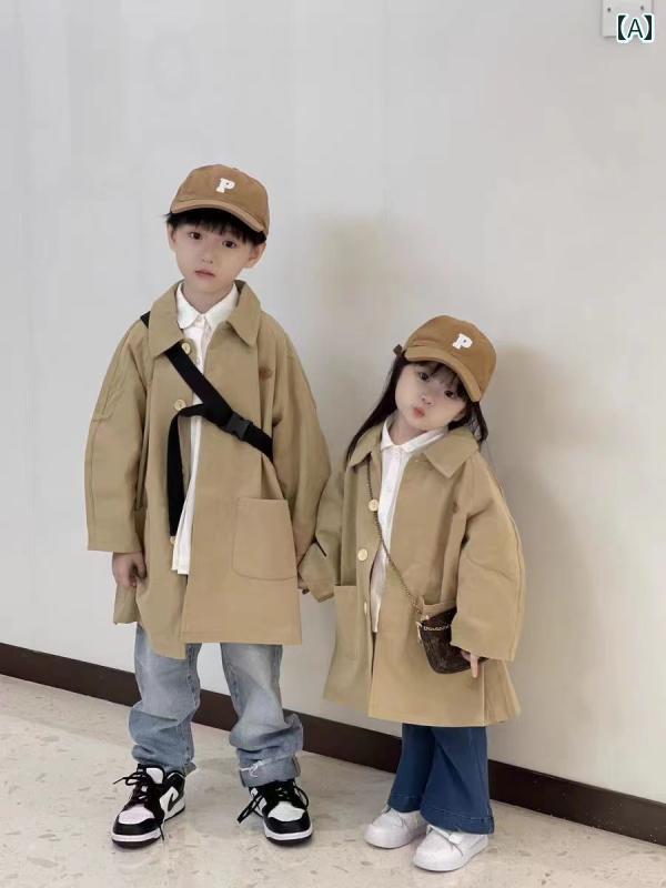 キッズ おしゃれな コート レディース トレンチコート 女の子と 男の子 アウター スーツ 春秋 スタイル..