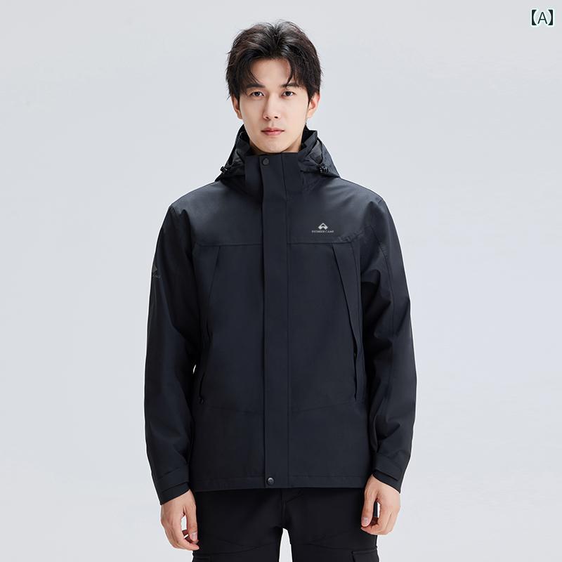 パーカー メンズ ジャケット ペレグリン ジャケット パイオニア 東レ メンズレディース ヘビーレイン 防水 3 イン 1 脇下 ジッパー 登山 スーツ