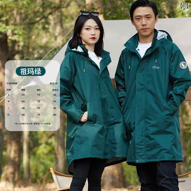 メンズ レインコート レインコート ロング 全身 防 雨 ファッション アウトドア 登山 ハイキング 仕事 釣り 男女兼用 電動 車 風 対策 衣類