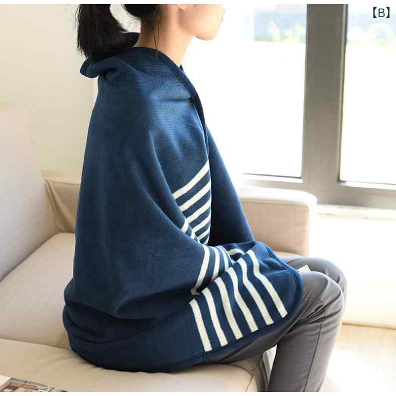 ブランケット マント ユニーク 秋冬 レディース ショール 学生 オフィス 膝 昼寝 ブランケット 裏起毛 暖かい エアコン 大きい マント 2