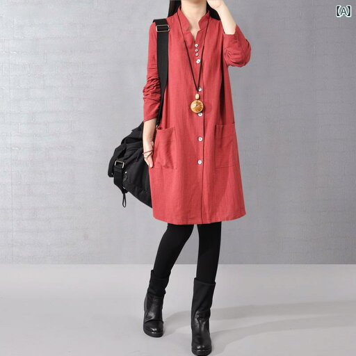 レディース シャツ トップス 韓国 ビッグ レディース 服 ミドル 丈 リネン Vネックトップス カジュアル 長袖 コットンリネン シャツ ドレス レディース シャツ トップス 韓国 ビッグ レディース 服 ミドル 丈 リネン Vネックトップス カジュアル 長袖 コットンリネン シャツ ドレス