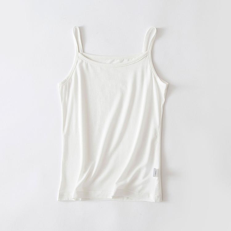 キッズ タンクトップ 女の子用 子供服 カテゴリー A 女の子 モダール 白 ボトム ガールズ キャミソール ベスト 夏 子供 薄 底