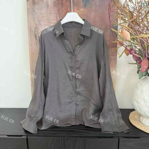 レディース シャツ トップス Xueer X 1669 100 ラミー 風 な 感じ 大きい 多 色 シャツ レディース シャツ トップス Xueer X 1669 100 ラミー 風 な 感じ 大きい 多 色 シャツ