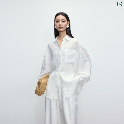 レディース シャツ トップス SueM リネン ホワイト レディース シャツ ゆったり 高級 長袖 トップス レディース シャツ トップス SueM リネン ホワイト レディース シャツ ゆったり 高級 長袖 トップス