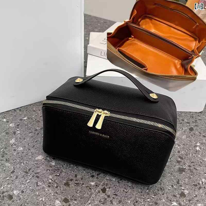 化粧 品 ポーチ バッグ 化粧 品 バッグ ポータブル 2025大容量 防水 ライチ パターン ストレージ ウォ..