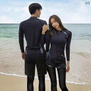 スポーツ ダイビング スーツ 韓国 スプリット ダイビング スーツ 速乾 ジッパー 日焼け防止 クラゲ 男女兼用 長袖 水着 サーフィン カップル
