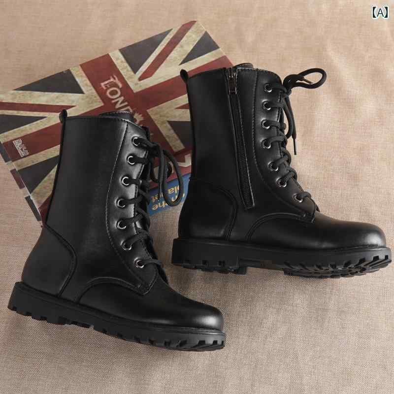 ブーツ 秋冬 子供用 Coolsenmayiの 男の子と 女の子 ブーツ小 中学生の ステージ パフォーマンス 2024..