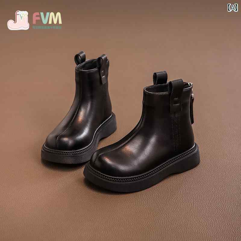 ブーツ 秋冬 子供用 FVM 女の子 靴 子供用 ショート ブーツ 2024秋冬 ベビー リトル プリンセス スタイ..