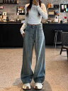 光沢のある牛仔の広がりのある女性向け春の新作ハイウエスト細身ストレートパンツ、トレンドのコーデュロイ製長ズボン。