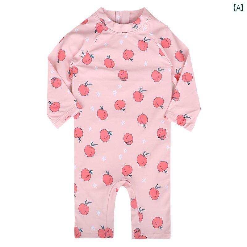 子供用 水着 幼児用 2025年 子供用 サーフィン スーツ 日焼け防止 速乾 女の子 赤ちゃん 小さい 子供 幼児 ピーチ 水着