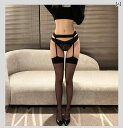 ガーターストッキング MEINI セクシー ストッキング レース ワンピース ガーターストッキング センチメンタル デザイア オーバーニー レッド エッジ ブラ...