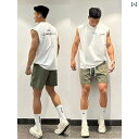 ノースリーブ Tシャツ ランニング アメリカ シンプルで 万能な ベスト メンズ ストリート ノースリーブ Tシャツ 筋肉 フィットネス 綿 ウエスト コート ...