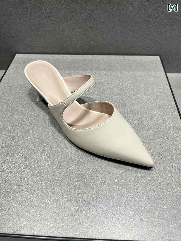 ミュール サンダル アウトドア CHTSB &ampamp KSRT 24 春の レディースシューズ 61720118 ファッション 尖った 厚手 ヒール ミュラー シューズ アウトドア サンダル レディース