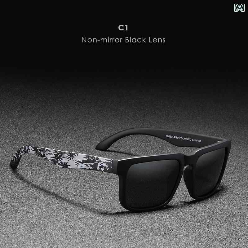 メンズサングラス スクエア スポーツ 運転小 顔 サングラス 偏光 HD(4)