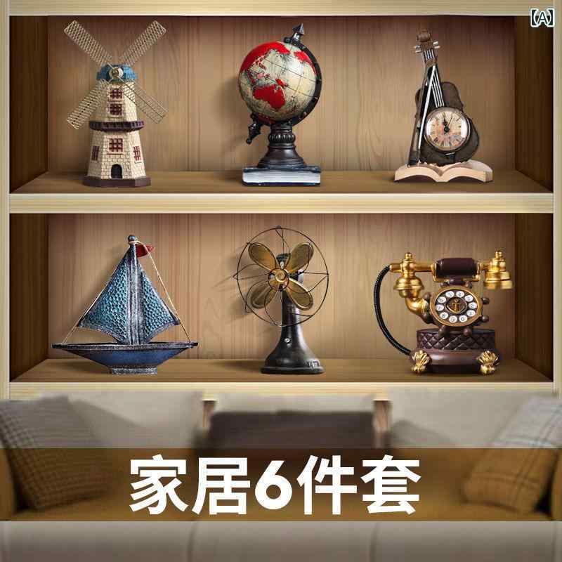 　ホビー　雑貨　装飾品 リビング ルームの 装飾 レトロ 小さい 装飾品 アメリカン テレビキャビネット..