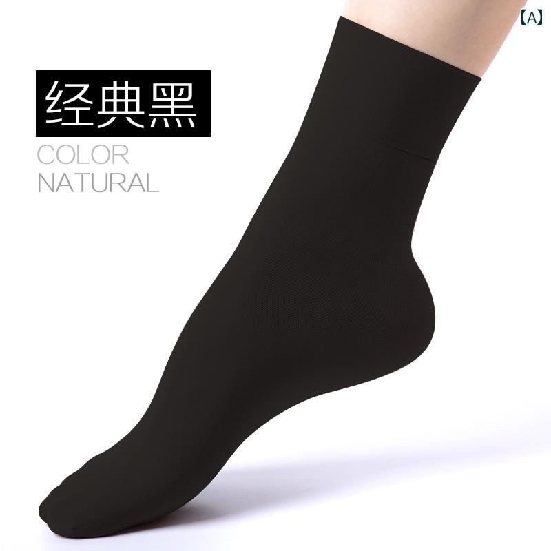 莎短くて肌触りのいいシルク素材の靴下、男女兼用のベルベット素材のフットカバーや、リボンのデザインがかわいい冬用のカップルソックスなど、ヒールのない靴下があります。50D、80D、120Dの商品もございます。