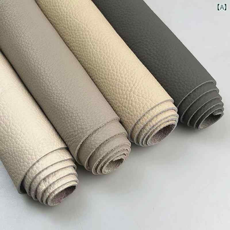 布 生地 シワになりにくい 牛革素材を使用した手作りのDIYレザー製品。クリーム色や灰色のソファ、椅子..