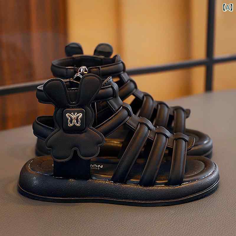 キッズ シューズ サンダル 子供用 サンダル 女の子 ファッション ローマ プリンセス シューズ 夏 2024 ..