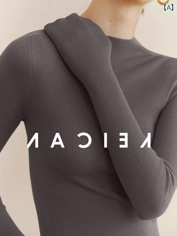 ママ カジュアル ファッション 秋冬用 ハイエンド 柔らかくて 粘着性の ある ハーフ ハイネック ニット..