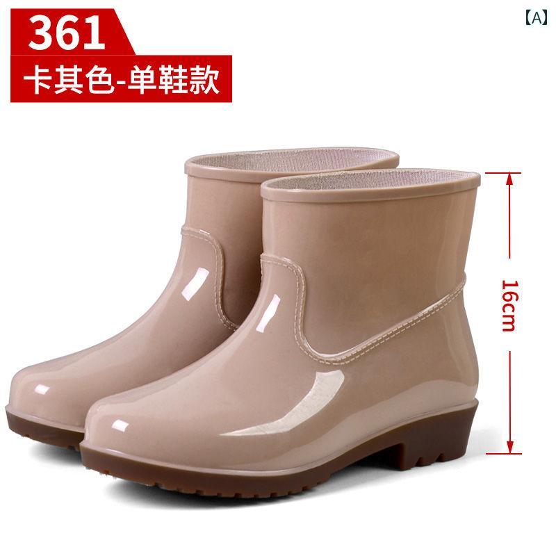 女性用 レインブーツ オーバー シューズ レインブーツ レディース 秋冬用 ウォーター オール シーズン 対応 アウトドア ワークシューズ ゴム 靴 ブーツ 防水 滑り止め 耐摩耗