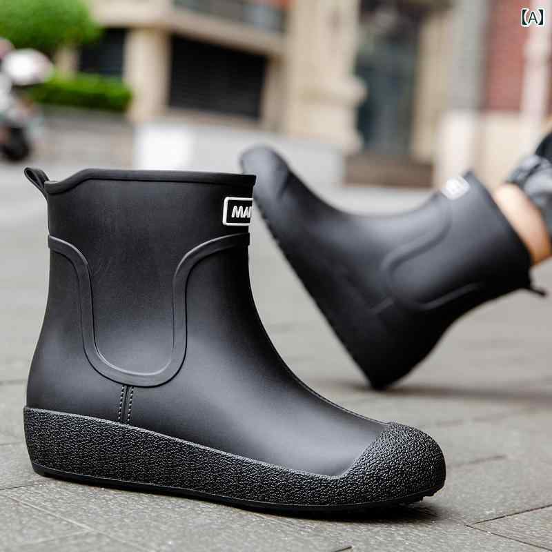 レインブーツ レディース アウトドア フィッシング シューズ レインブーツ メンズ 冬物 ベルベット 滑り止め レディース ソフト ソール 防水 耐摩耗 ラバーシューズ