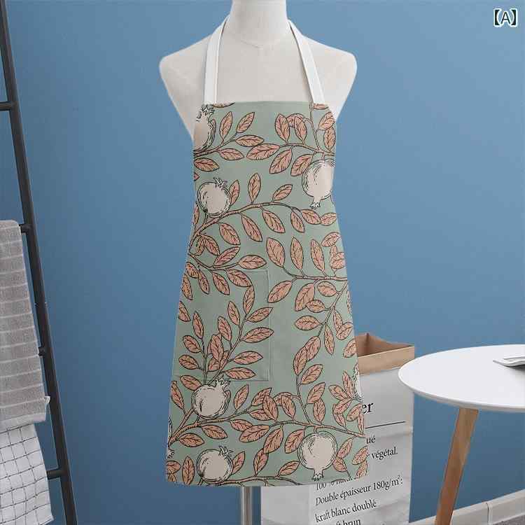 エプロン レディース かわいい アメリカン ホーム キッチン メンズ カップル サマー エプロン レディース クッキング ウエスト コート 防水 ファッション ...