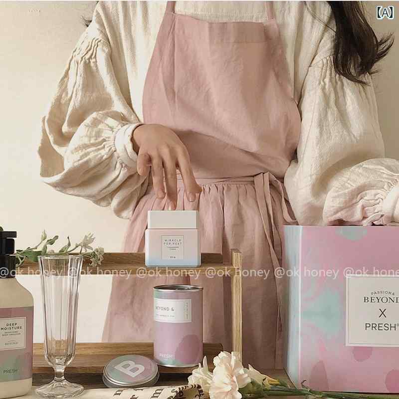 エプロン レディース かわいい 韓国 イン スタイル レトロ エプロン キッチン デザート ショップ 作業着 ファッション ウエスト コート ポケット 付き 女...