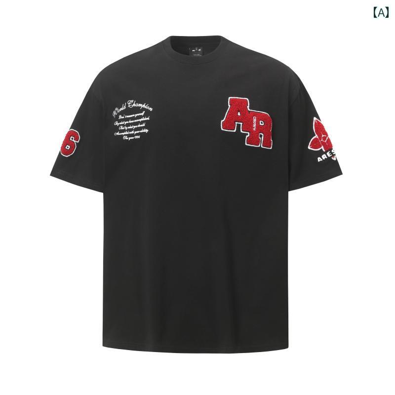 　Tシャツ　メンズ　おしゃれ 126 KID アメリカン ヘビー 刺繍 半袖 Tシャツ 男女兼用 夏 ゆったり カップル トップス