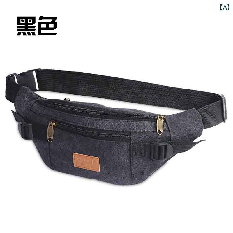 ウエスト バッグ ポーチ メンズ 小さい ウエスト バッグ 韓国 キャンバス チェスト スマートフォン 多機能 カジュアル クロス ボディバッグ 女性用 ビジネス レジ 係