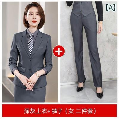 女性用 スーツ ジャケット 春秋 グレーの レディーススーツ 作業着 春秋 プロ メンズビジネスノー アイロン スーツ 面接 フォーマルウェア