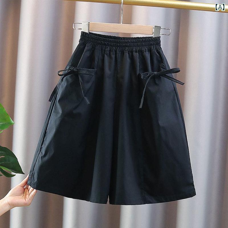 ガールズ ショート パンツ スカート 女の子 子供用 コットン ショート パンツ カジュアル 夏 薄手 アウ..