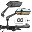 KEMIMOTO 自転車 ミラー 自転車用 バックミラー 対応ハンドル径Φ22-25mm 簡単取付 360°回転 調節可能 菱形 凸面镜 広角視角...