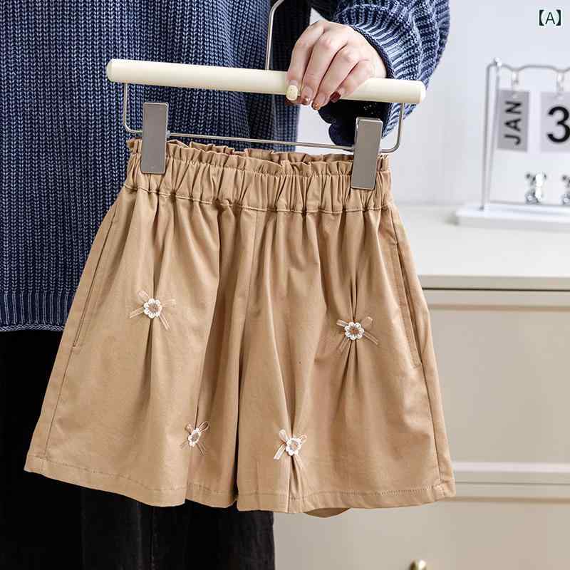 ガールズ ショート パンツ スカート 女の子 カジュアル ショート パンツ スカート 夏子 供用 夏 ビッグ..