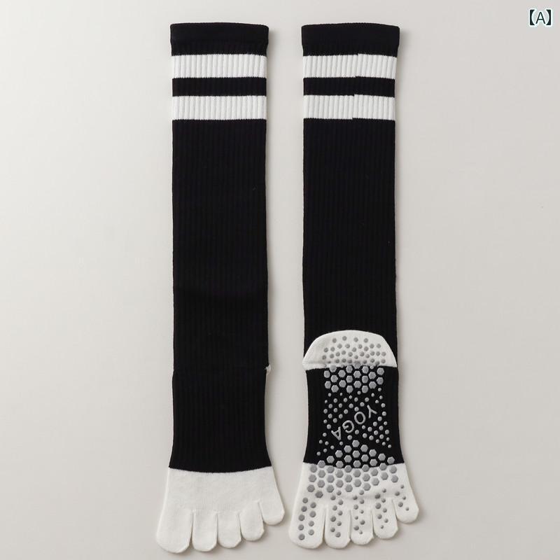 ヨガ ソックス ピラティス つま先が 分かれた ロング 5本 指 ヨガ ソックス 女性用 プロ 仕様の 滑り止..