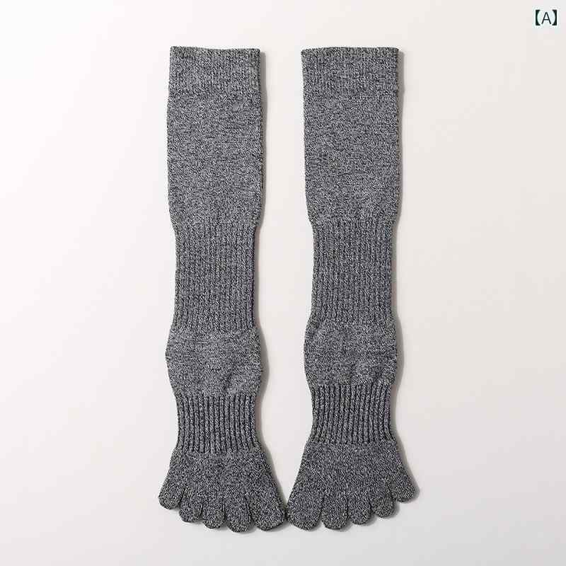 ヨガ ソックス ピラティス 女性用 ロング チューブ 5本 指 ヨガ ソックス プロ スポーツ 滑り止め スプ..