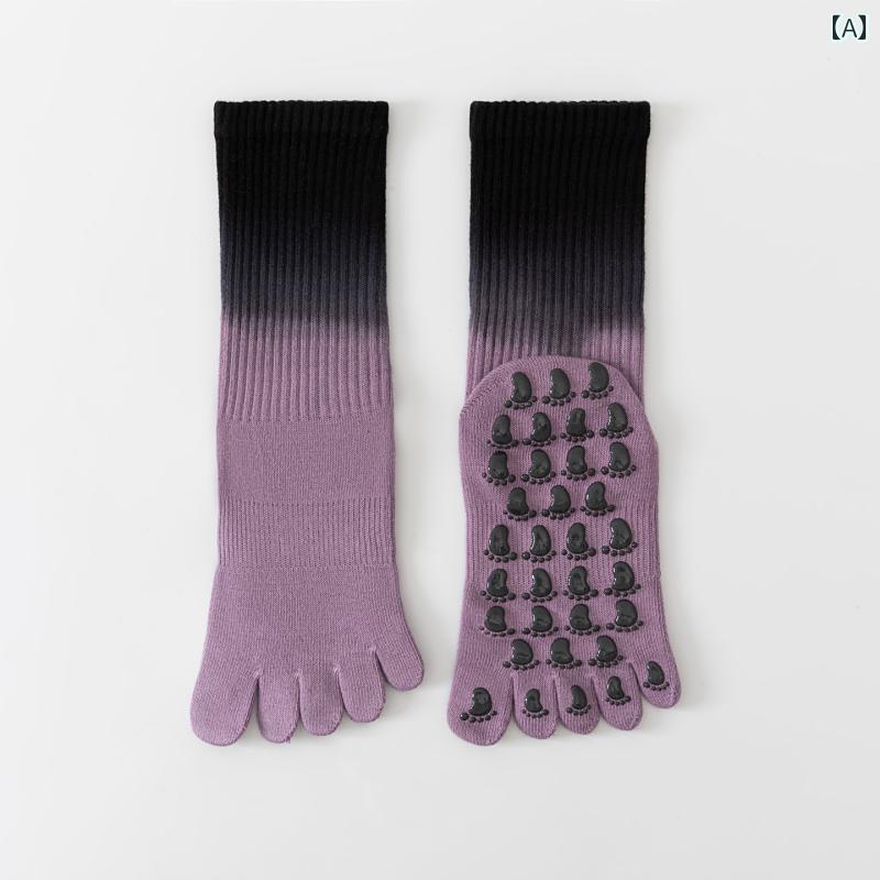 ヨガ ソックス ピラティス 5本 指 ヨガ ソックス 滑り止め プロ 女性用 スプリット トゥ ピラティス ス..