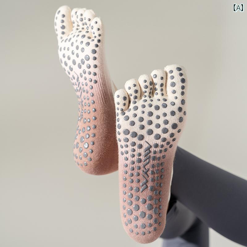 ヨガ ソックス ピラティス 軽量で ハイエンド プロ 仕様の 滑り止め ヨガ ソックス 女性用 スプリット ..