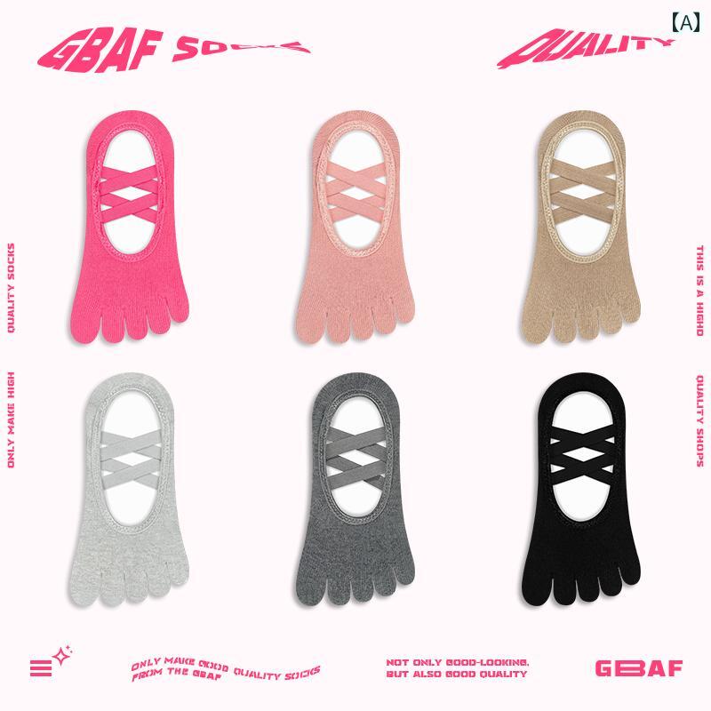 ヨガ ソックス ピラティス GBAF 包帯 プロ ヨガ ボート ソックス 夏用 スプリット トゥ スポーツ 滑り..