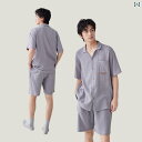 パジャマ レディース 上下 2025 パジャマ メンズ 夏 織り 綿 半袖 薄手 ホーム 服は 外で 着用 できます 大きいサイズ スーツ