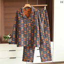 パジャマ レディース 上下 春秋 夏の レディース 綿の 長袖の ホーム 服の カップルの 糸 染めの パジャマの 襟の スーツ カーディガンの カジュアル ...